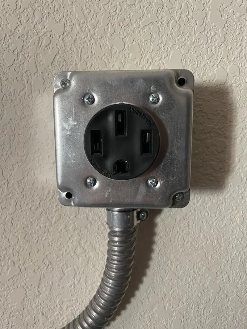 NEMA 14-50 outlet installed for Electrical Panel Upgrade in Hunter